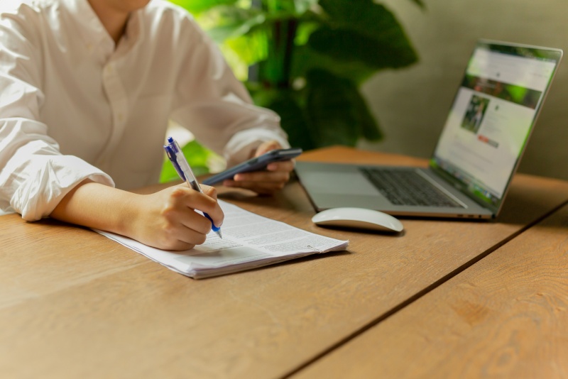SEO specialist conducting a content audit to boost website rankings and performance