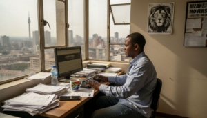 South African SME owner using website