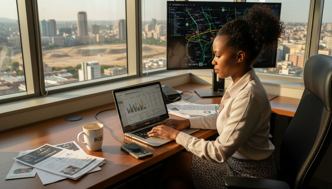 Business owner working at SME digital desk